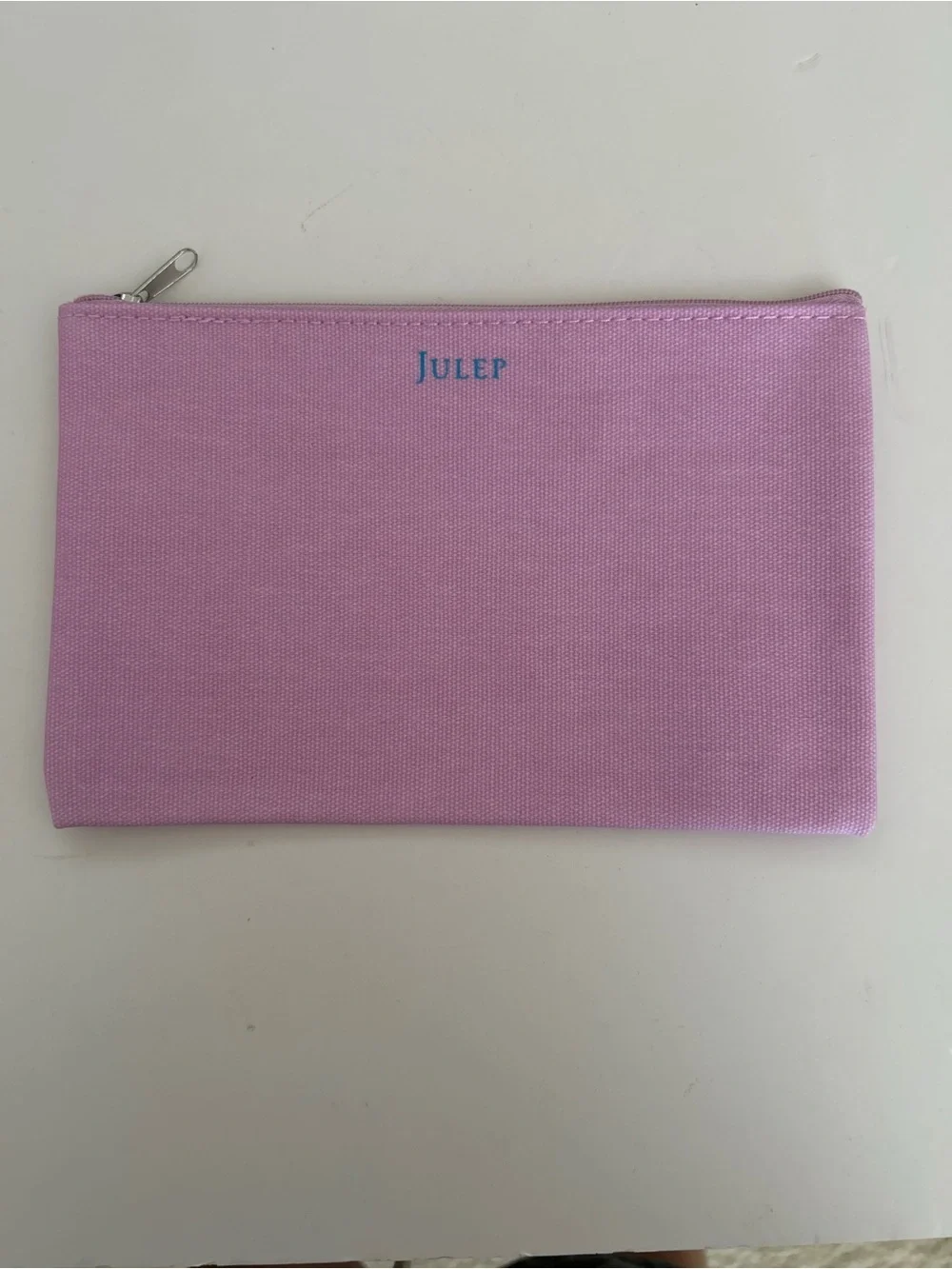 Julep Lavender Canvas Makeup Pouch - Slim Cosmetic Bag
